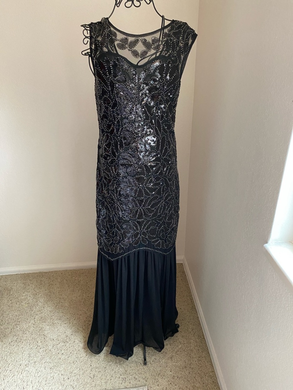 Gorgeous Black Sequin Cocktail Dress
